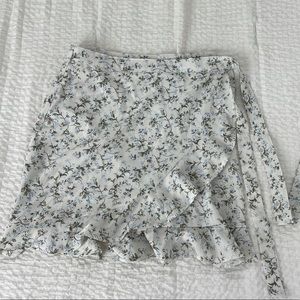 Floral wrap skirt